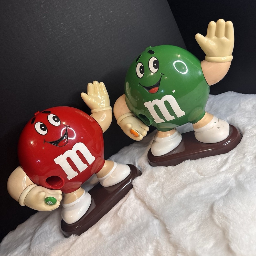 Vintage M&M Candy Dispensers ~ Red ~ Green